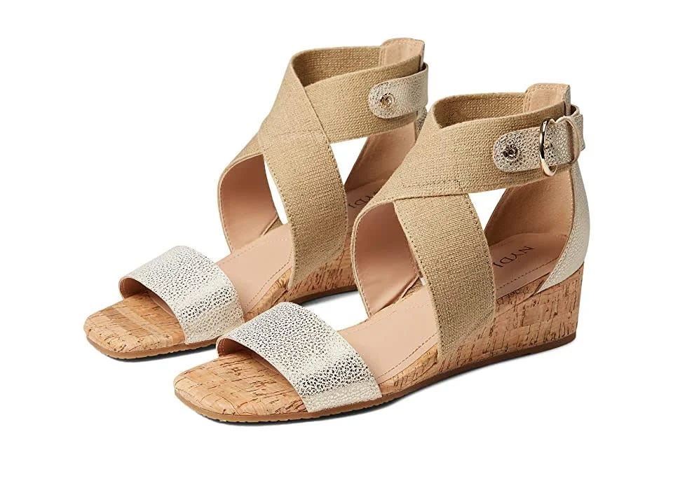 Chic Platform Gold Suede Sandals for a Summer Upgrade | Image