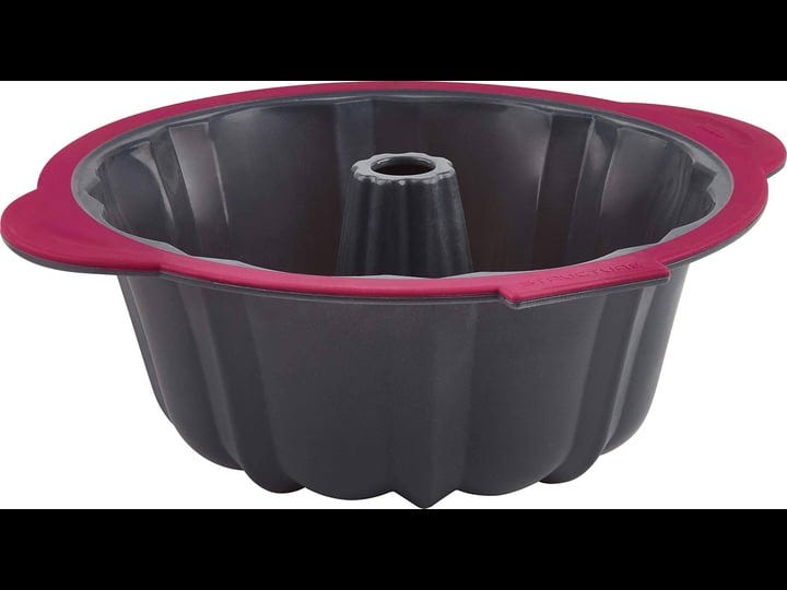 trudeau-structure-pro-fluted-cake-pan-gray-fuchsia-round-11-5-1