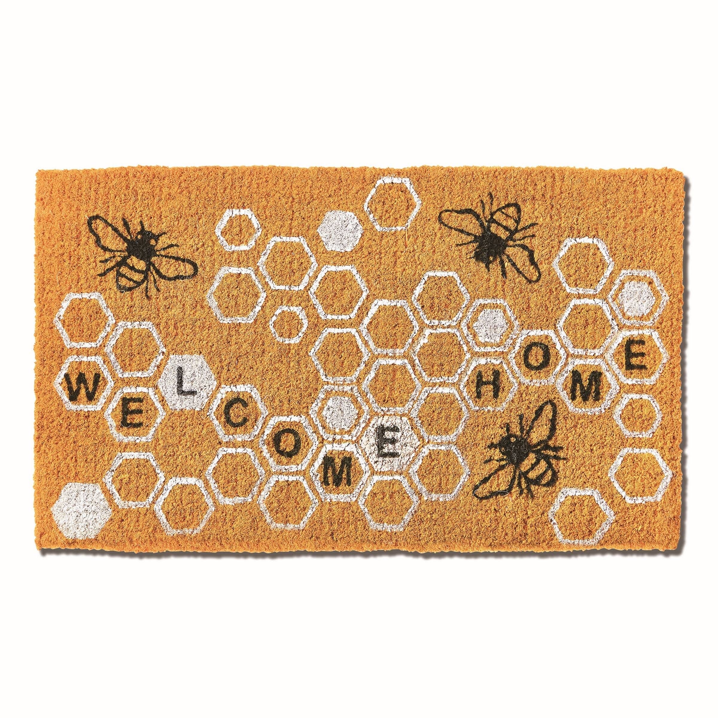 Welcome Home Honeycomb Coir Mat | Image