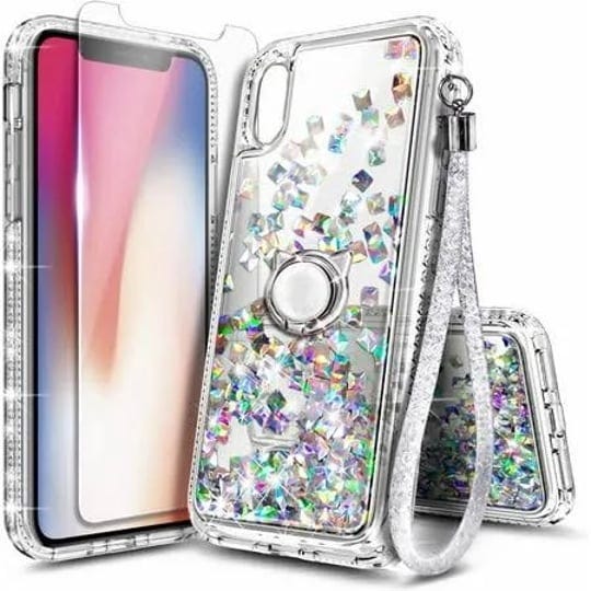 nagebee-phone-case-compatible-for-iphone-xs-iphone-x-with-tempered-glass-screen-protector-sparkle-gl-1