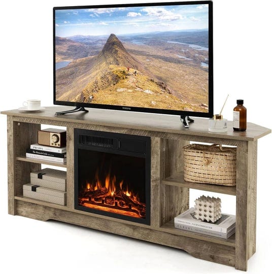 tangkula-58-fireplace-tv-stand-home-entertainment-center-with-18-1500w-electric-fireplace-grey-1