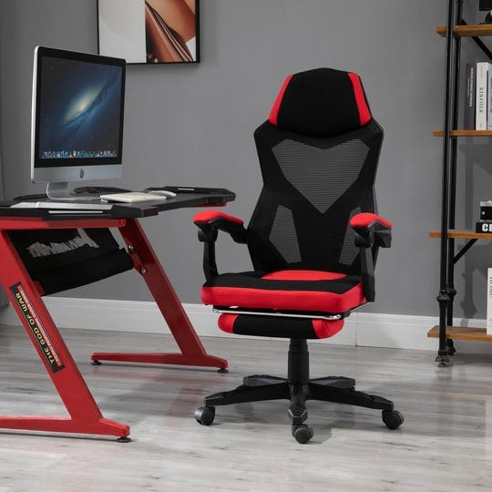 vinsetto-home-office-chair-adjustable-height-recliner-with-retractable-footrest-mesh-back-red-1