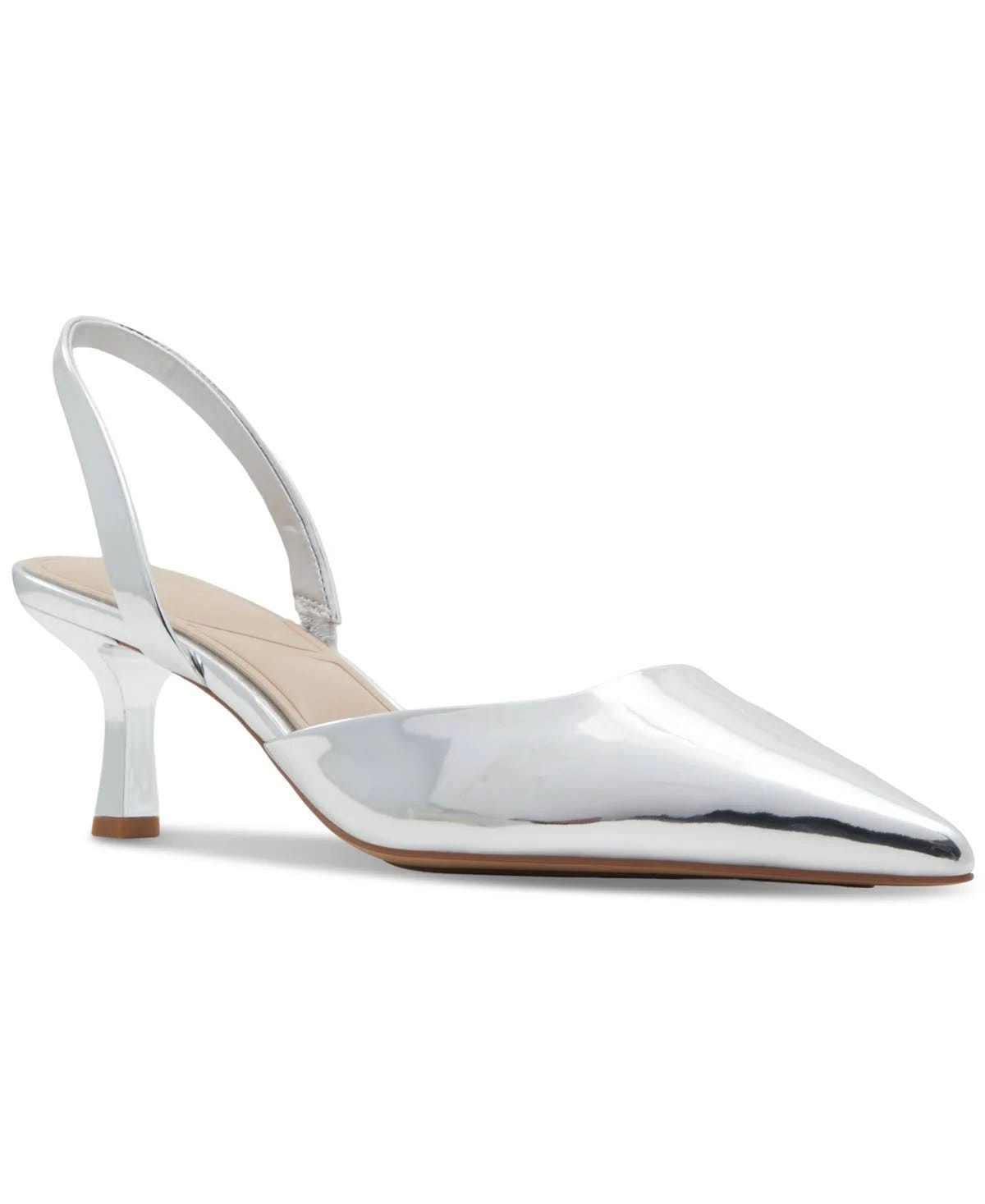 Mirror Metallic Sling Pumps: Comfortable and Shimmering Slip-On Heels | Image