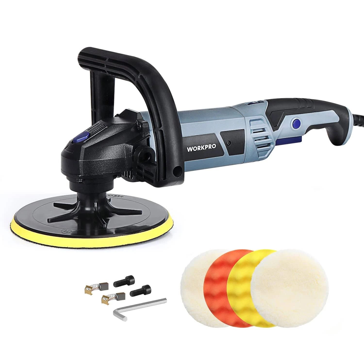 WORKPRO 7-inch Power Waxer with 4 Buffing and Polishing Pads | Image