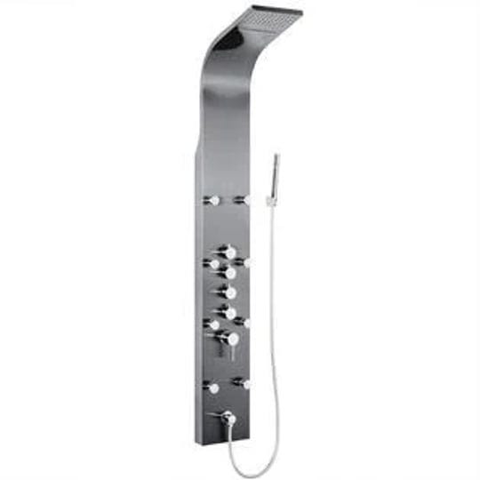 akdy-65-in-8-jet-shower-panel-system-in-space-gray-brushed-stainless-steel-with-rainfall-waterfall-s-1