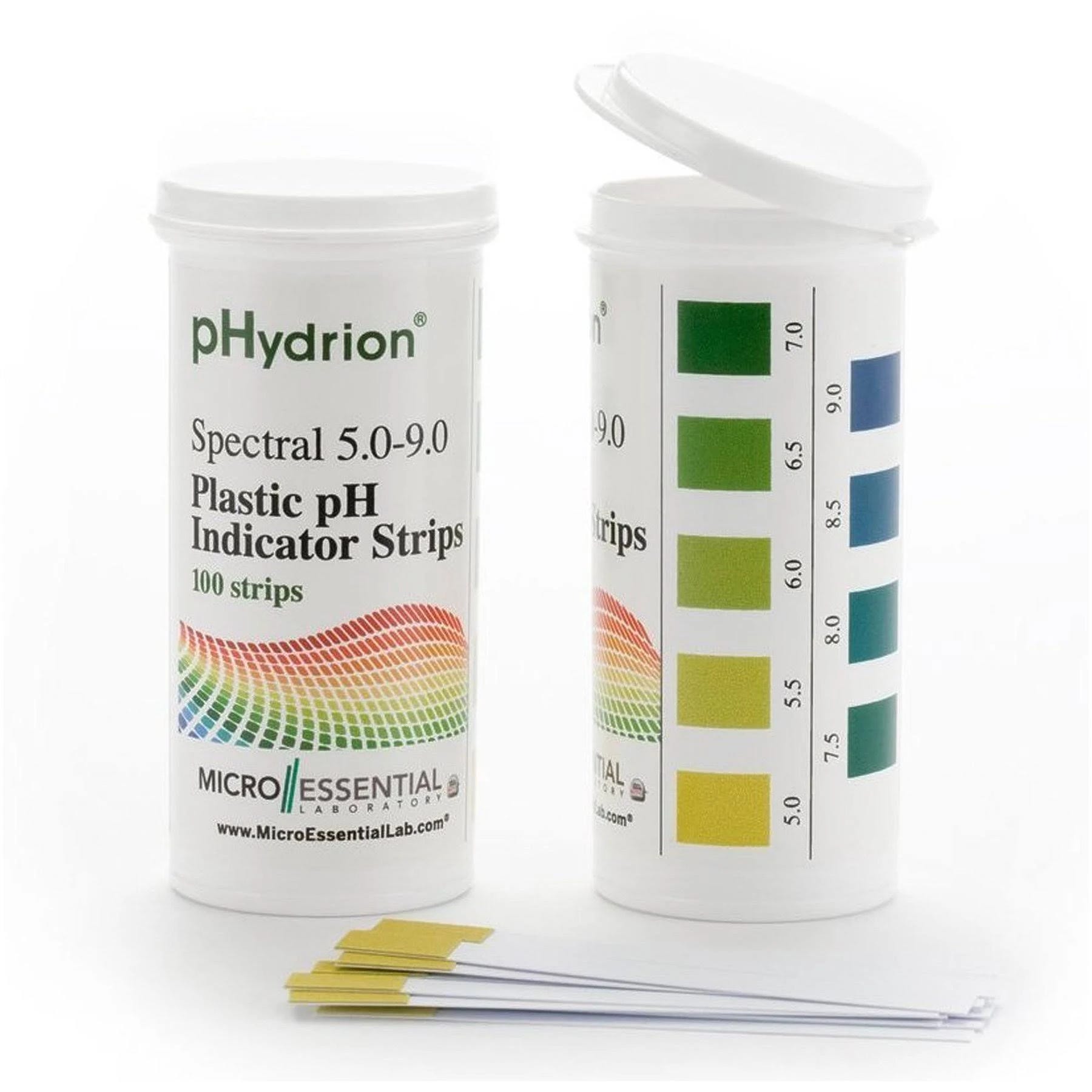 Micro Essential 9400 PH Strips: Hydrion Spectral 5-9 pH Test Strips for Water Quality Monitoring | Image