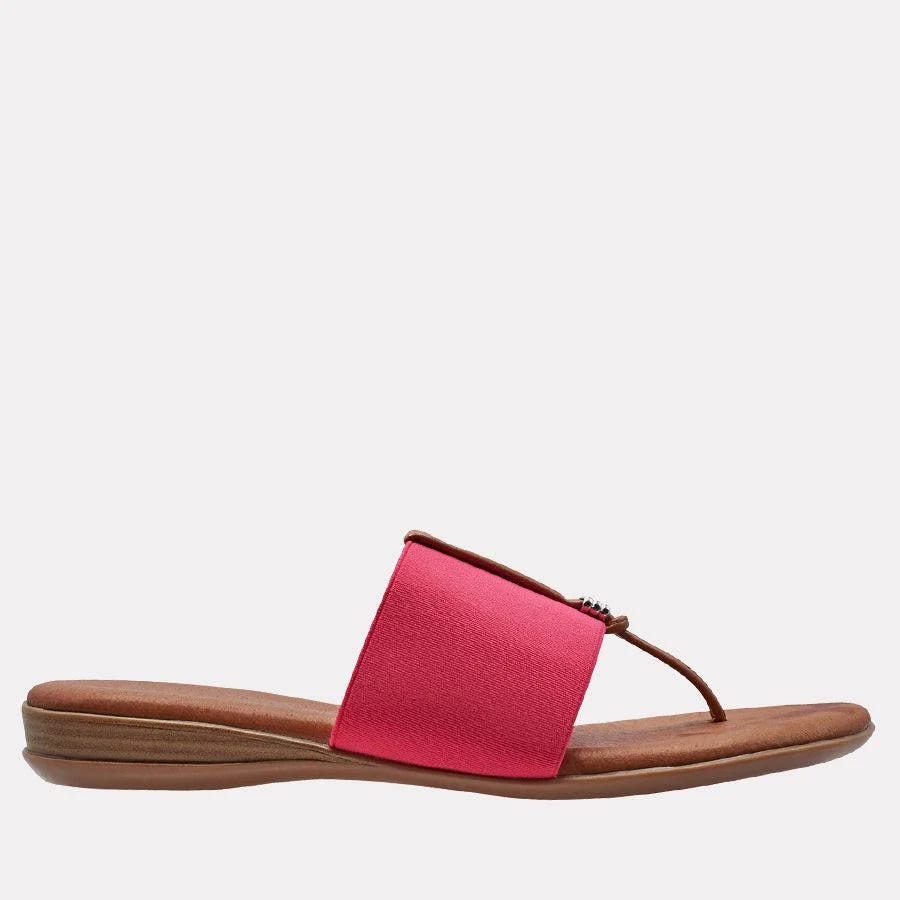 Comfortable Fuchsia Flat Sandals with Breathable Leather Lining | Image