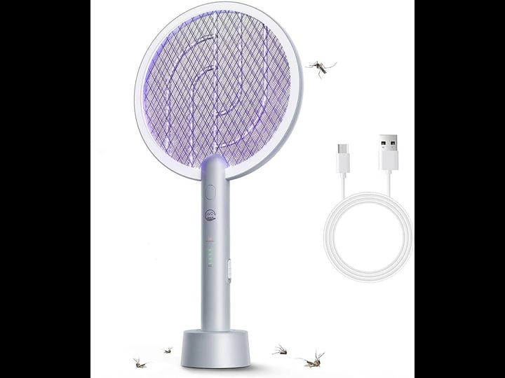 electric-fly-swatter-racket-1-pack-mosiller-2-in-1-bug-zapper-with-usb-rechargeable-base-4000-volt-i-1