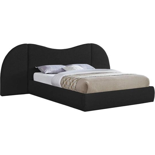 meridian-furniture-everest-black-boucle-fabric-queen-bed-1