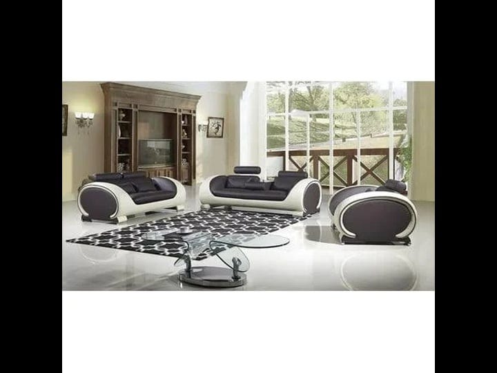 black-white-faux-leather-sofa-set-3pcs-ae-d802-bk-w-american-eagle-modern-1