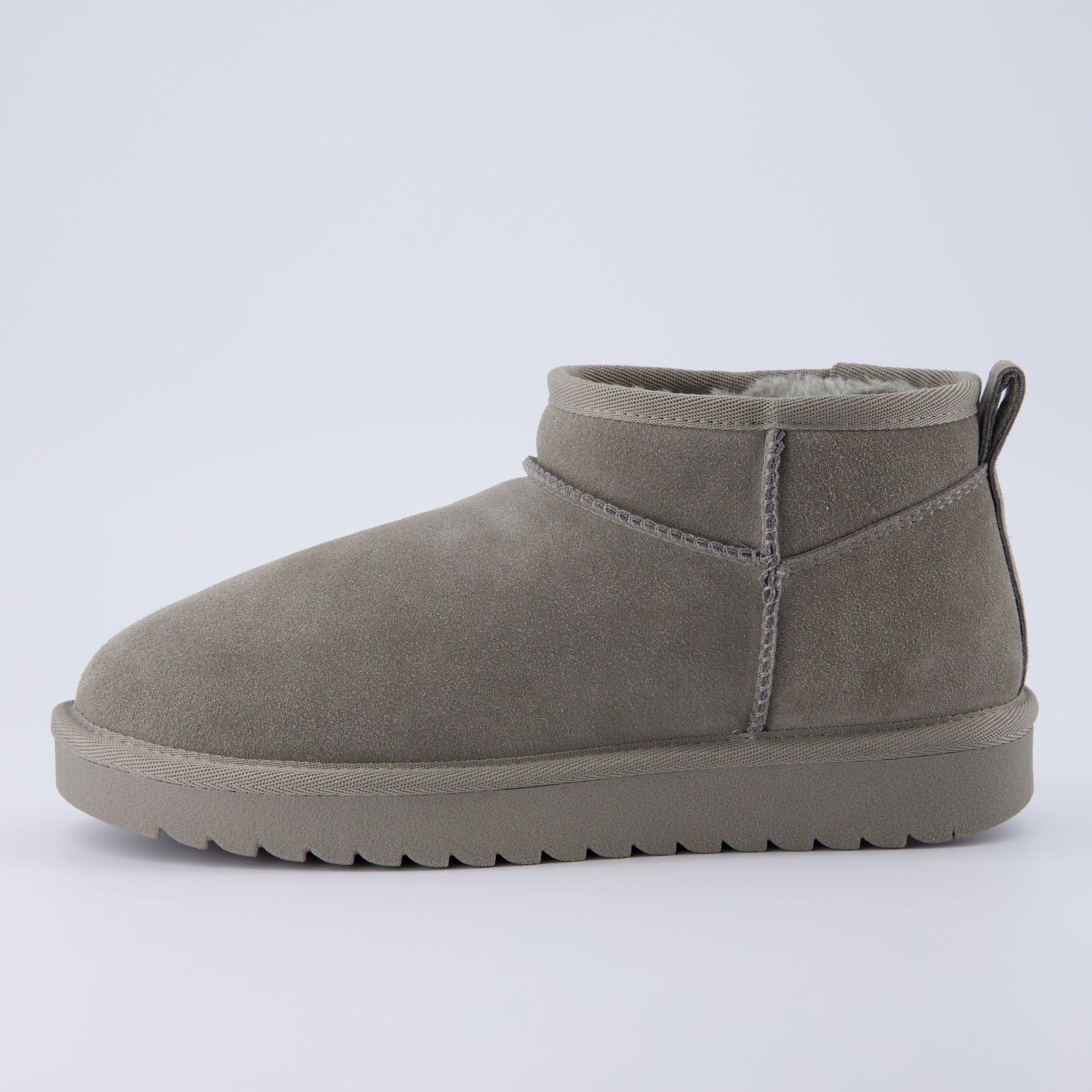 Stylish Suede and Faux Fur Ankle Boot with Memory Foam Insoles | Image