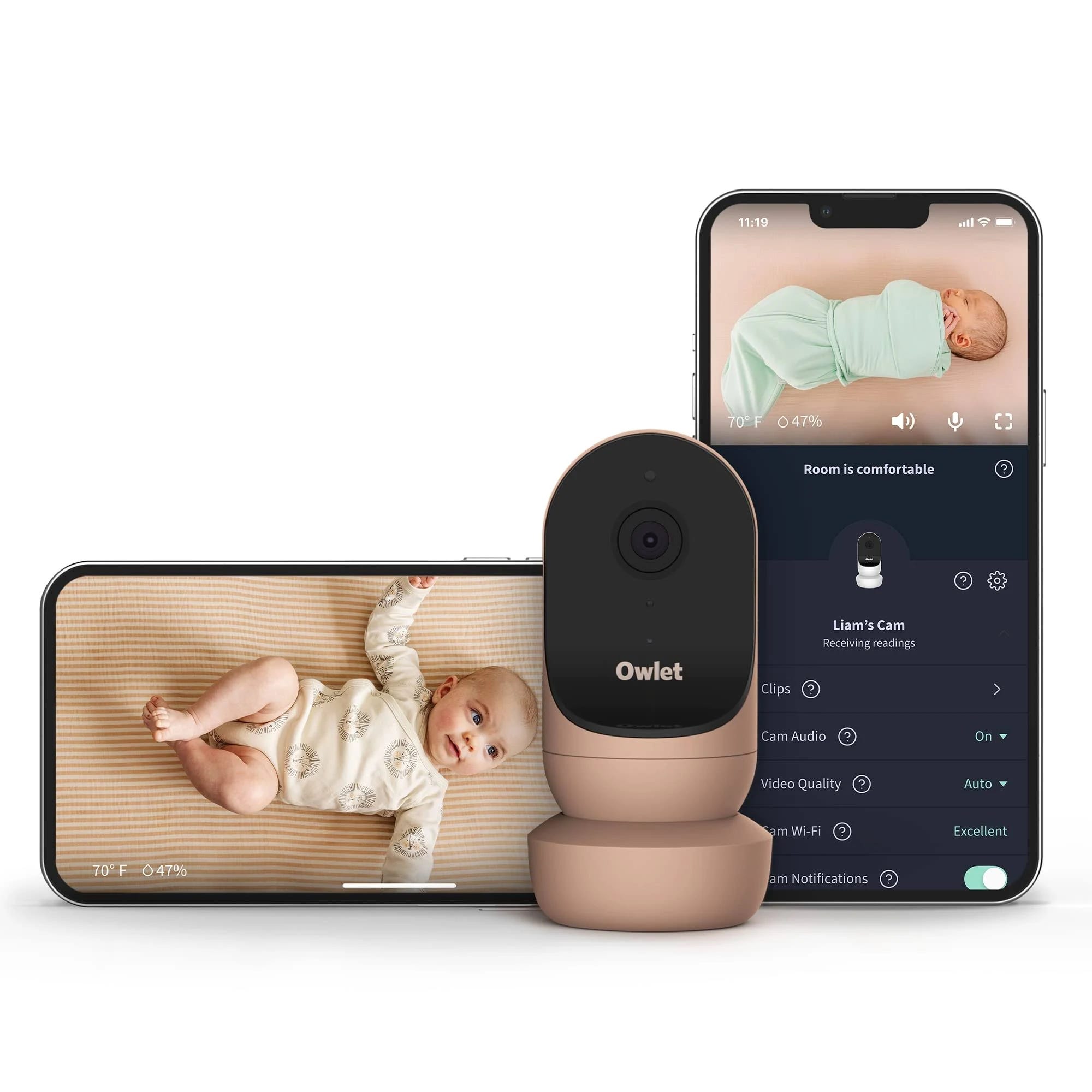Owlet Cam 2: HD Video Baby Monitor for Dusty Rose | Image