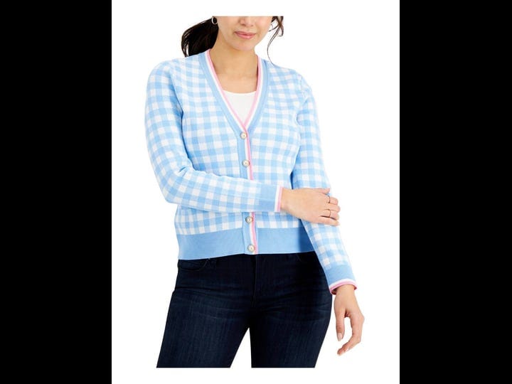 charter-club-womens-gingham-cardigan-created-for-macys-blue-glacier-combo-size-xl-1
