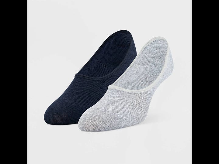 peds-womens-super-soft-with-traction-2pk-liner-socks-gray-5-11