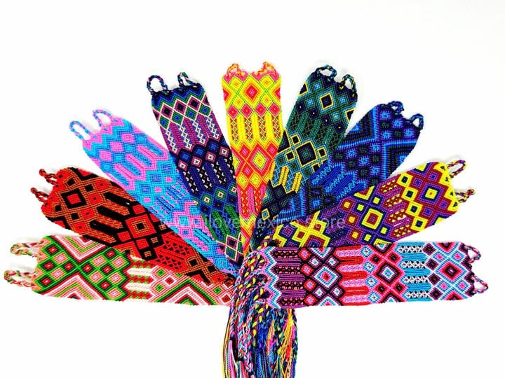 mexican-2-inch-wide-friendship-bracelet-traditional-mexican-hand-woven-rainbow-anklet-or-bracelet-ra-1