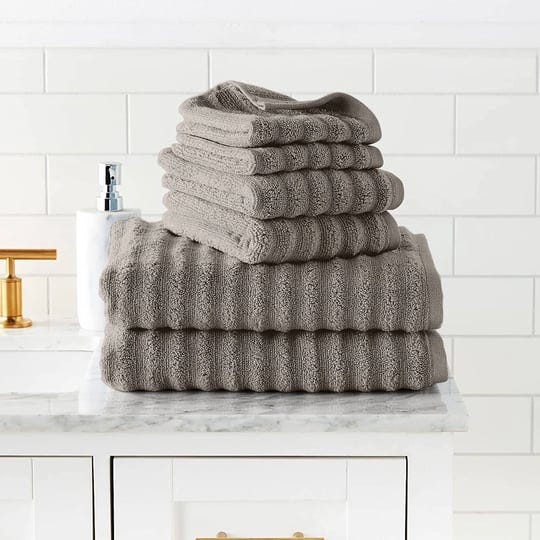 luxury-spa-collection-wavy-quick-dry-6-piece-towel-set-gray-1