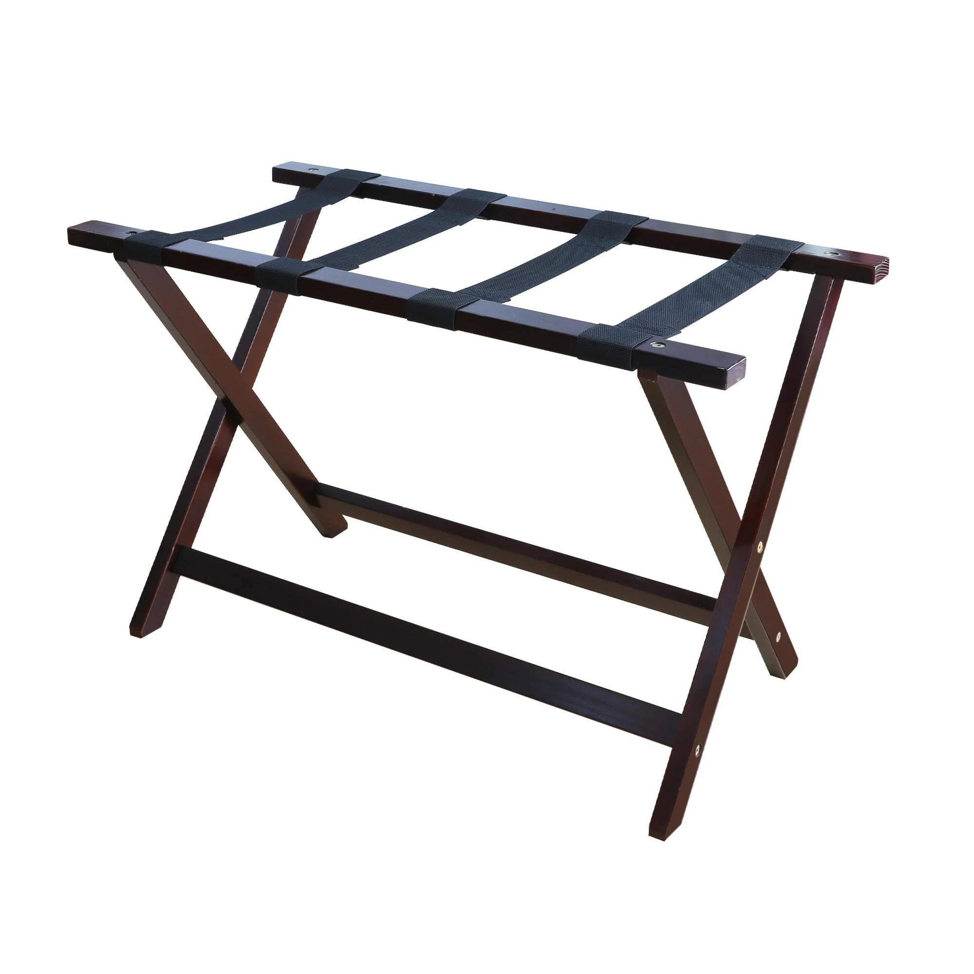 Extra Wide Espresso Luggage Rack for Casual Home | Image