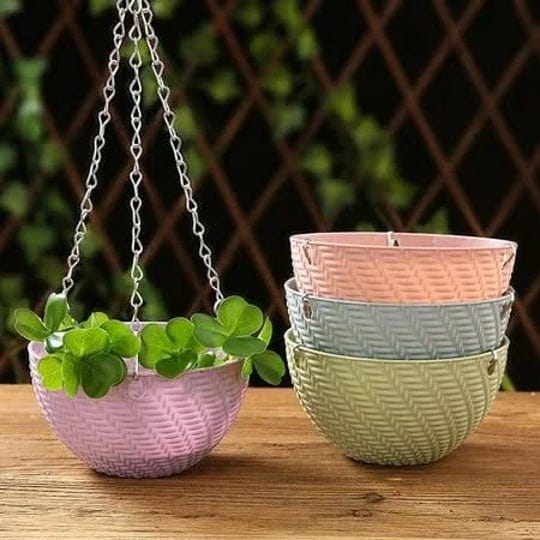 travelwant-hanging-basket-planter-round-gardening-hanging-premium-plastic-pot-comes-with-drainer-and-1