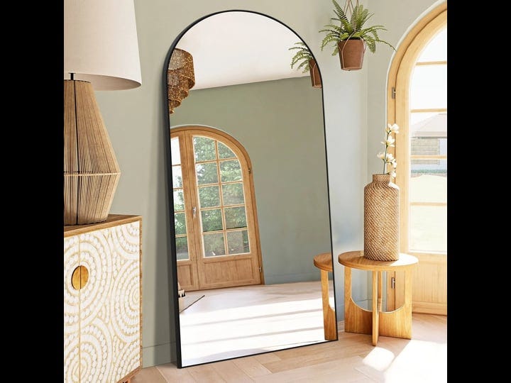 arched-full-length-mirror-with-stand-aluminum-alloy-framewall-mounted-mirrorfloor-dressing-mirror-72