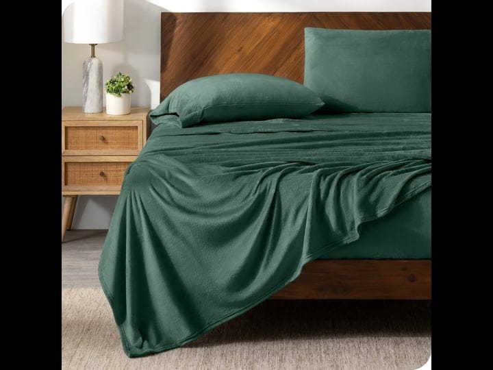 bare-home-velvety-soft-microplush-sheet-set-twin-forest-green-1