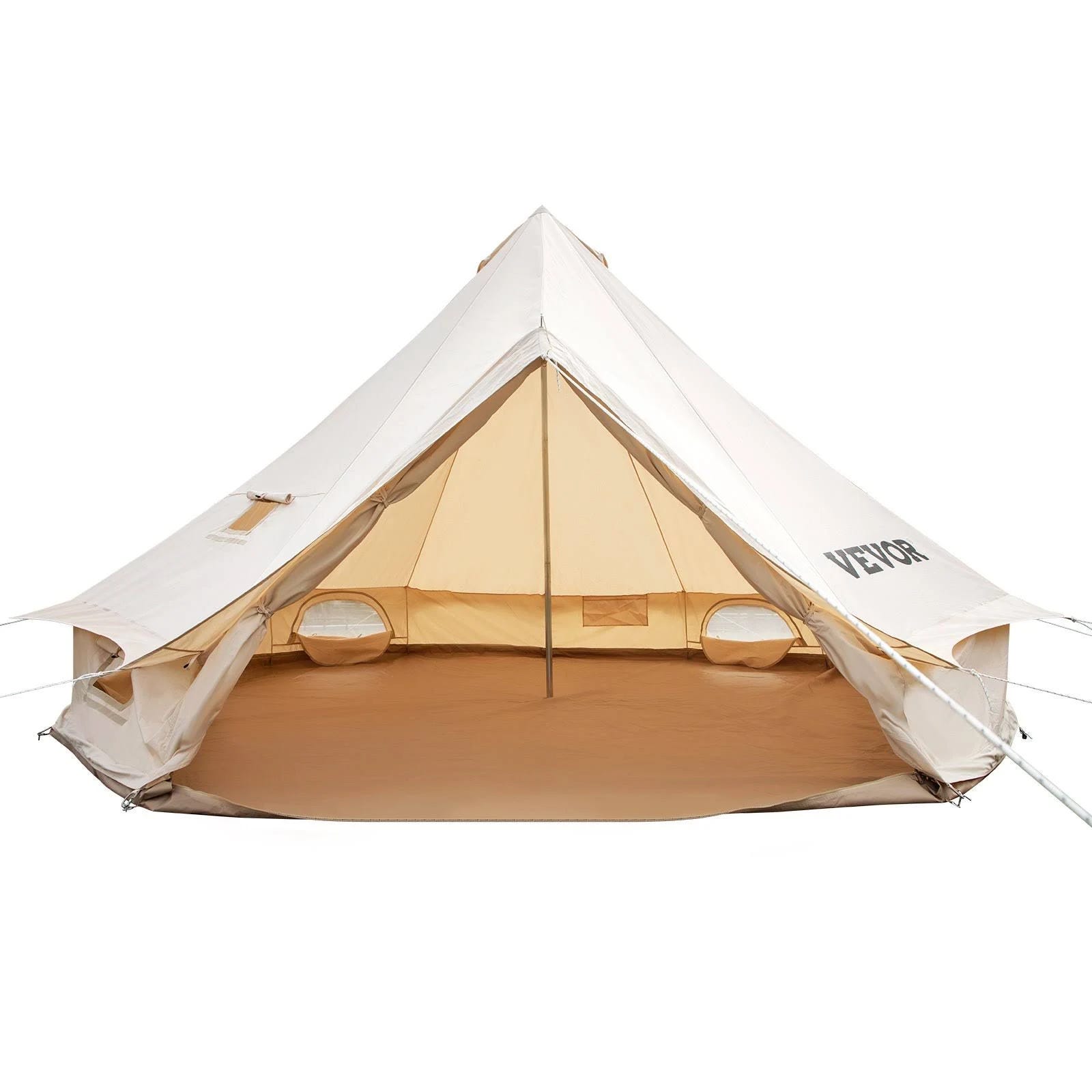 Waterproof 10-Person Cotton Canvas Bell Tent for Camping and Outdoor Adventures | Image