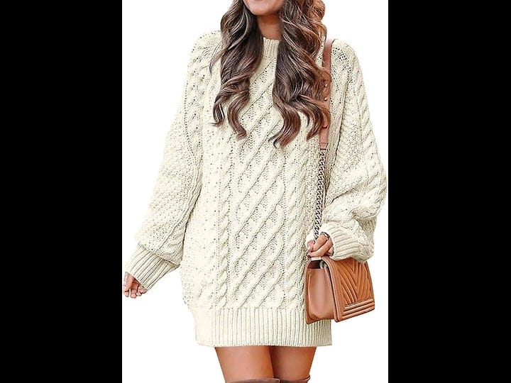 unbrand-women-crewneck-long-sleeve-oversized-cable-knit-chunky-pullover-short-sweater-dresses-1