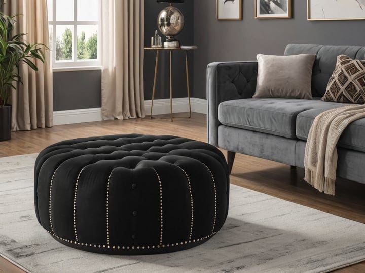 Black-Round-Ottomans-Poufs-6