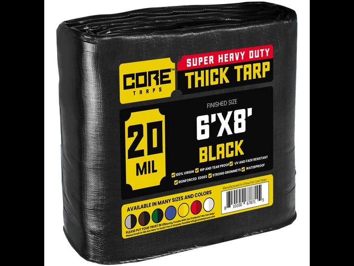 core-tarps-6-ft-x-8-ft-black-20-mil-heavy-duty-polyethylene-tarp-waterproof-uv-resistant-rip-and-tea-1