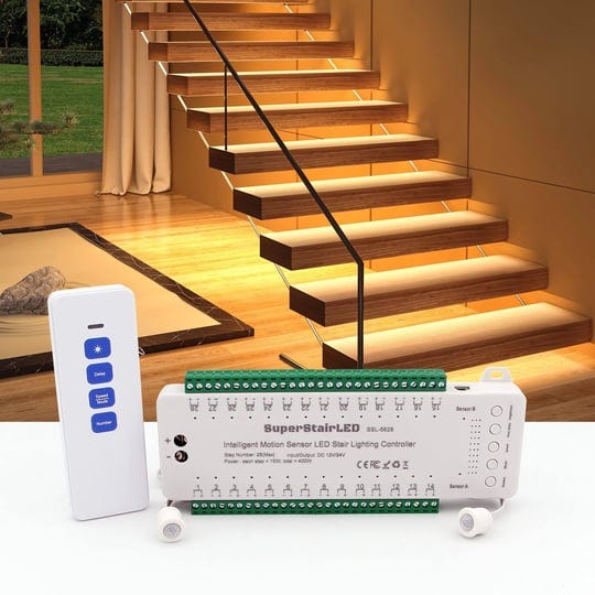 superstairled-motion-sensor-stair-lights-controller-ssl-5628-9-modes-adjustable-brightness-for-indoo-1