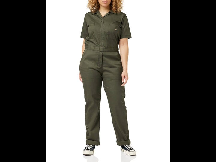 dickies-womens-flex-temp-iq-short-sleeve-coveralls-moss-xl-1