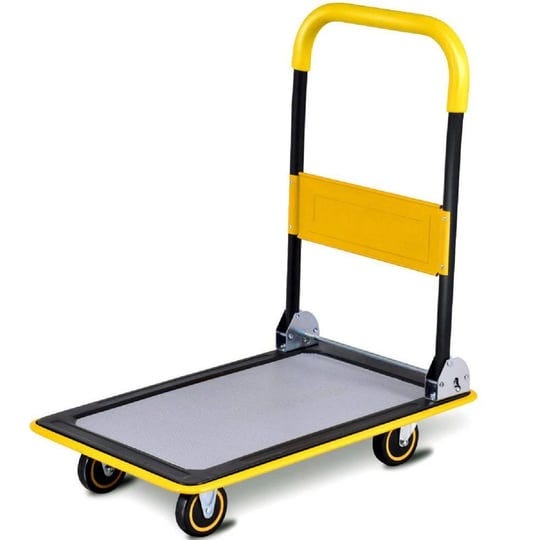 costway-330lbs-folding-platform-cart-dolly-push-hand-truck-moving-warehouse-foldable-1
