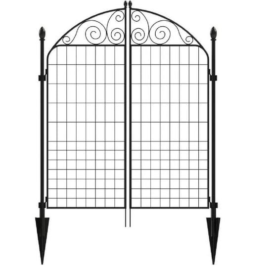 new-rockdale-41-9-in-black-steel-fence-gate-1