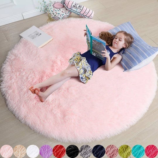 amdrebio-pink-round-rug-for-girls-bedroomfluffy-circle-rug-5x5-for-kids-roomfurry-carpet-for-teen-gi-1