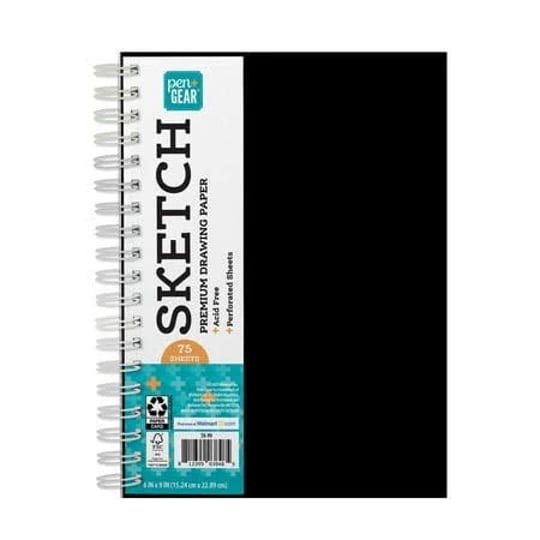 pengear-9-inch-x-6-inch-spiral-sketch-book-75-sheets-of-white-acid-free-perforated-premium-drawing-p-1