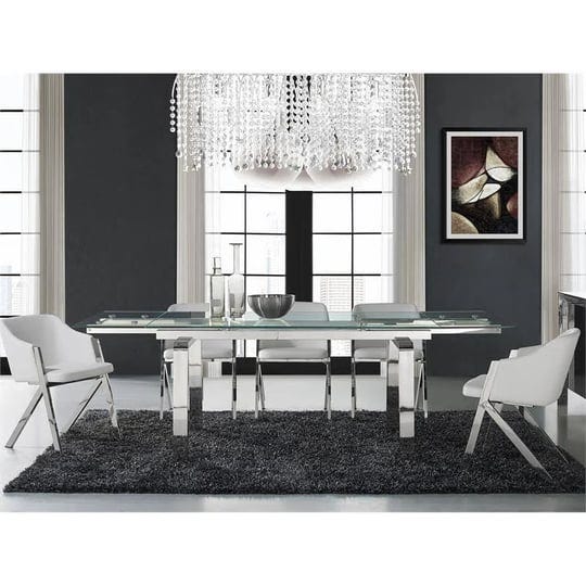 maklaine-modern-cloud-stainless-steel-extendable-dining-table-in-clear-1