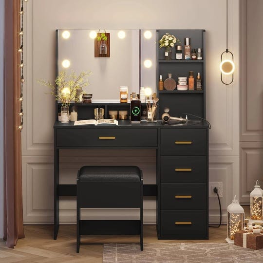 viagdo-makeup-vanity-set-with-lights-charging-station-vanity-desk-with-mirror-and-lights-black-vanit-1
