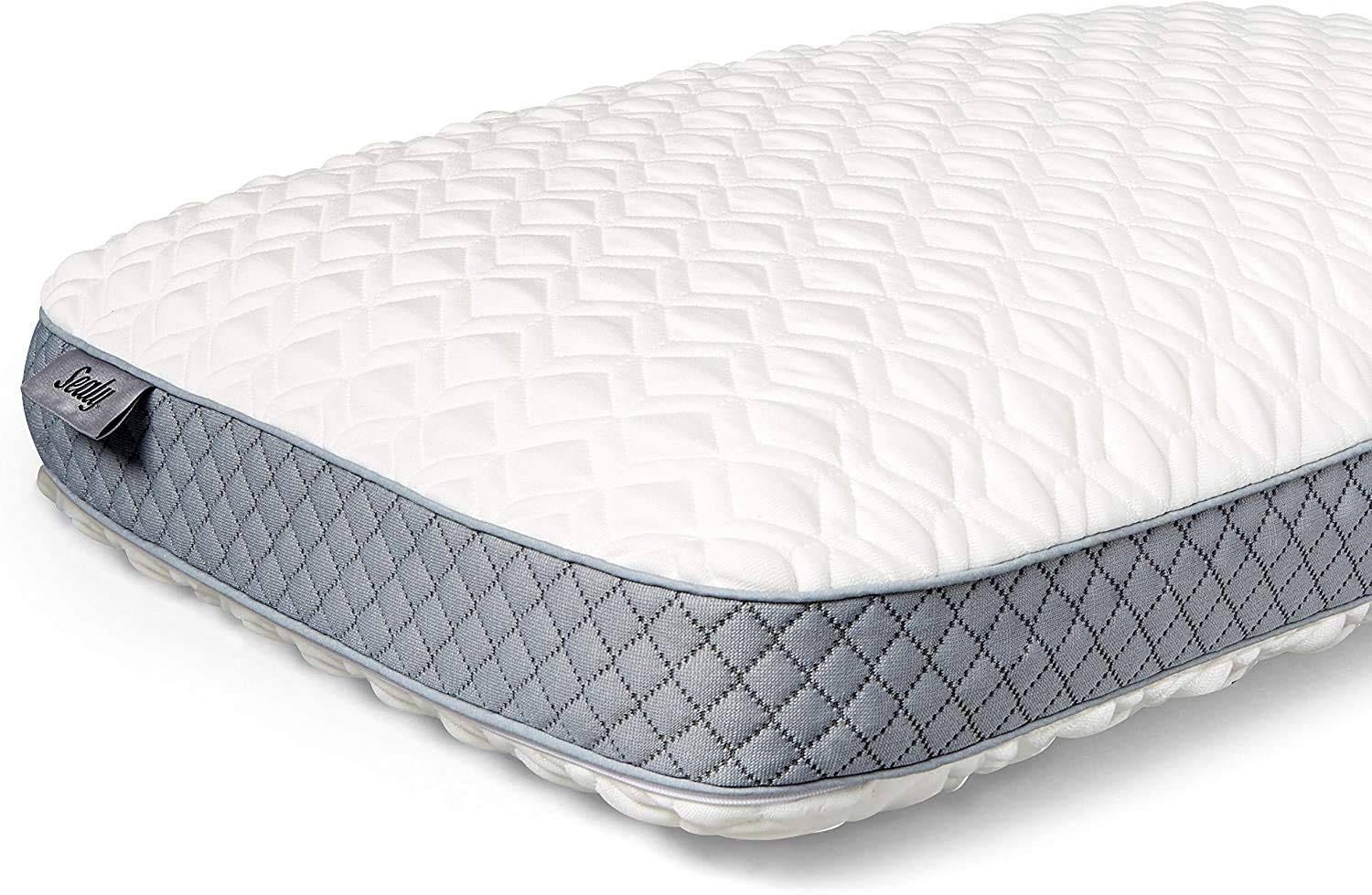Sealy Memory Foam Bed Pillow with Plush Knit Cover - Perfect for Twin or Double Beds | Image