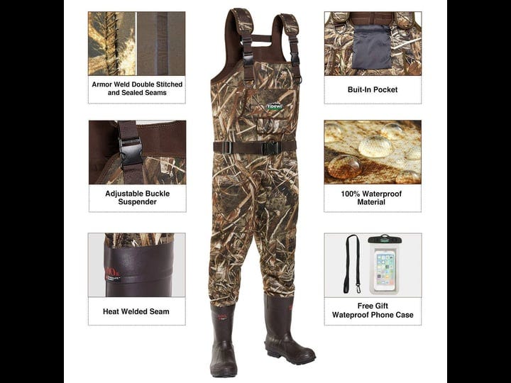 tidewe-chest-waders-hunting-waders-for-men-realtree-max5-camo-with-600g-insulation-waterproof-cleate-1