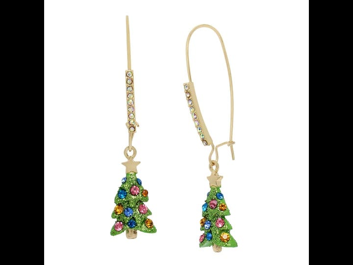 betsey-johnson-christmas-tree-drop-earrings-green-1