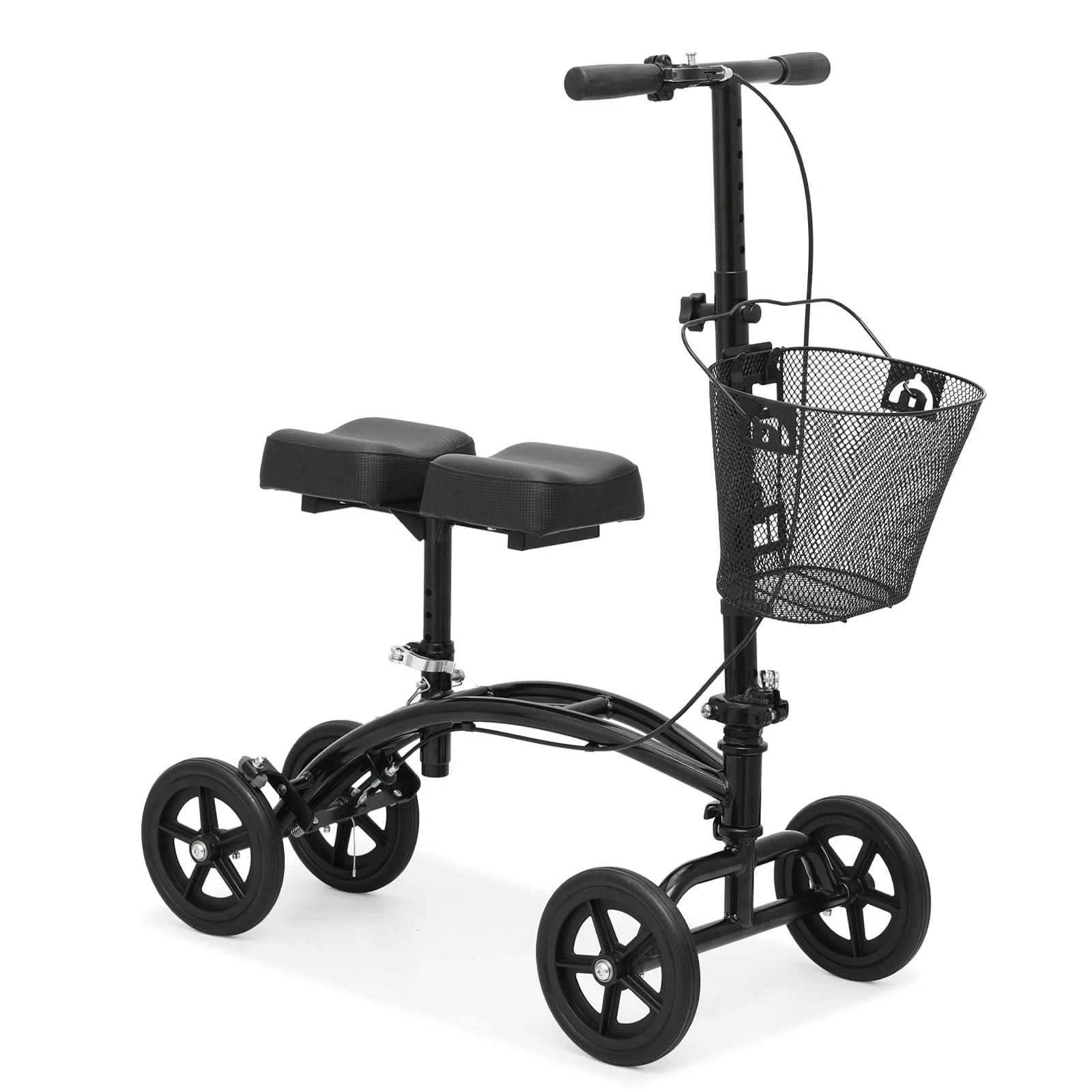 Heavy Duty All-Terrain Foldable Knee Scooter with Basket and Adjustable Height | Image
