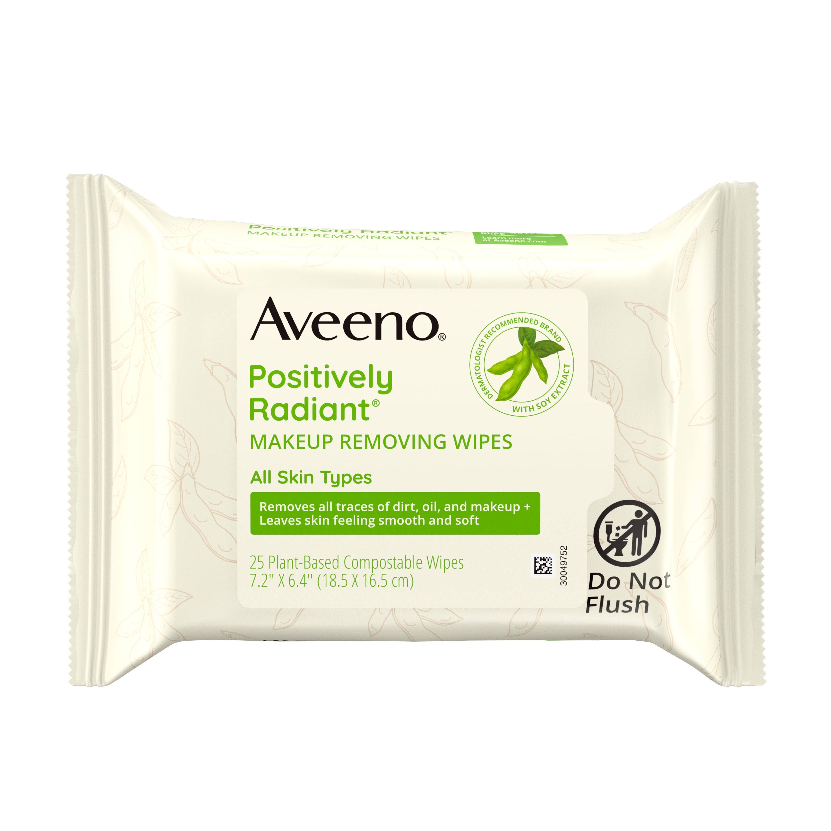 Aveeno Radiant Makeup Removal Wipes for All Skin Types and Gender | Image