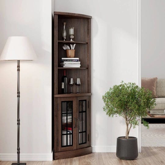 armoney-curved-corner-storage-cabinet-65-tall-freestanding-bookcase-with-glass-doors-adjustable-shel-1