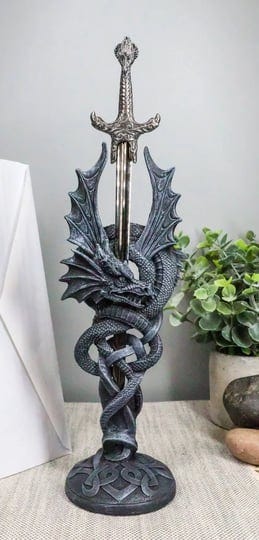 atlantic-collectibles-celtic-slitherin-dragon-holding-excalibur-sword-letter-opener-figurine-1