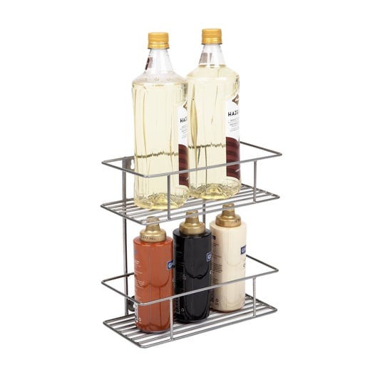 mind-reader-2-tier-bottle-organizer-wine-rack-silver-1