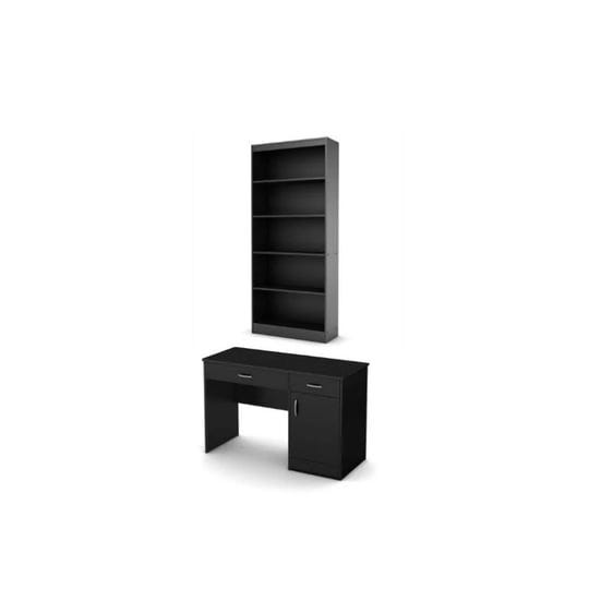 south-shore-axess-small-desk-with-drawers-and-5-shelf-bookcase-set-in-pure-black-2253036-pkg-1