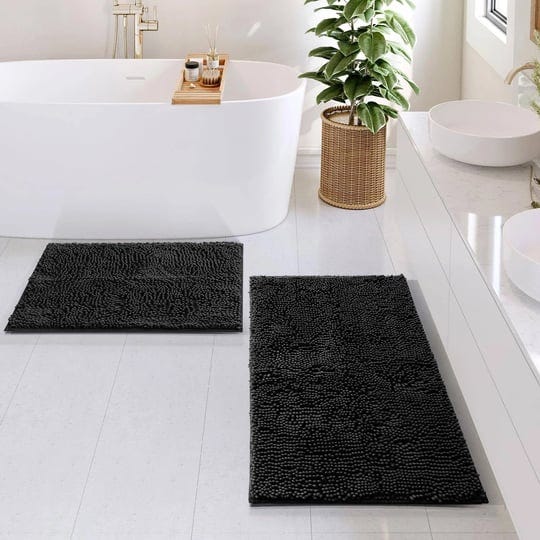 hearth-harbor-non-slip-super-plush-chenille-bathroom-rugs-black-large-1