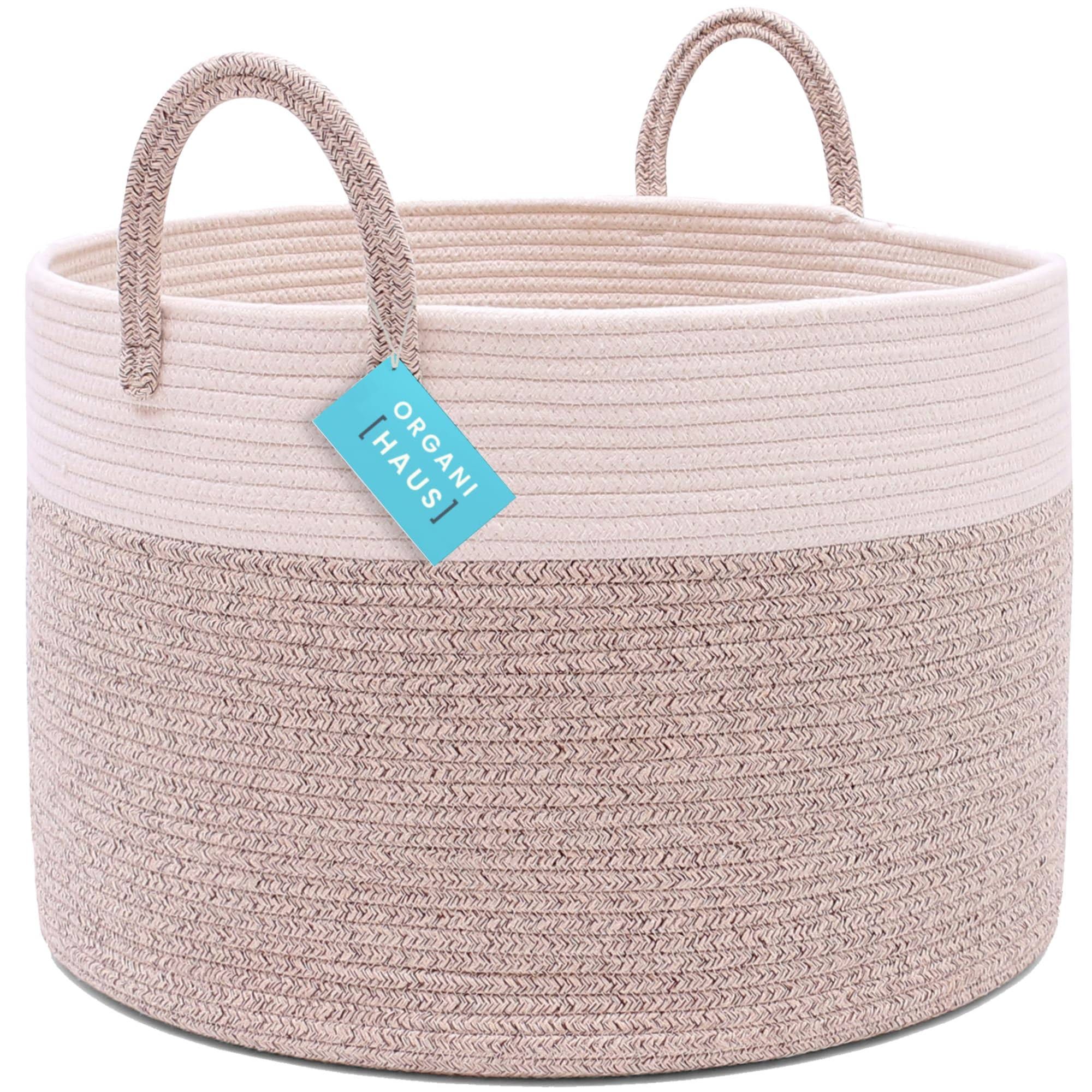 XXL OrganiHaus Cotton Rope Blanket Storage Basket | Image