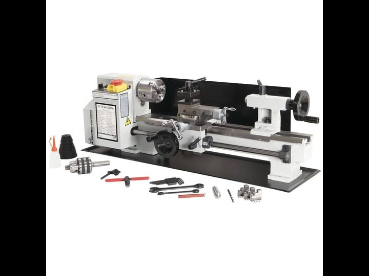 mini-metal-lathe-7x14-variable-speed-mini-lathe-that-includes-3-3-jaw-chuck-2-sets-of-jaws-and-chuck-1