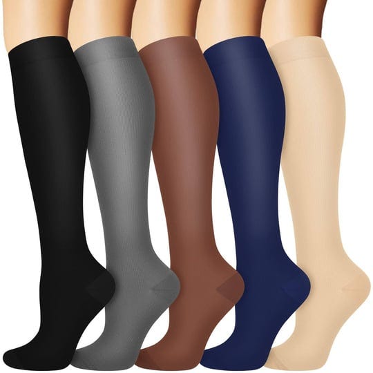 sooverki-5-pairs-knee-high-graduated-compression-socks-for-women-and-men-best-medical-nursing-travel-1