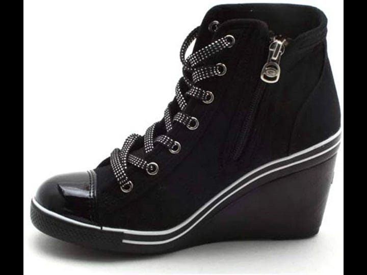 epicstep-womens-black-canvas-shoes-high-top-wedges-high-heels-quilted-casual-fashion-sneakers-6-m-us-1